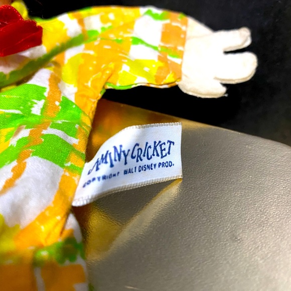 WALT DISNEY VTG 60s PINOCCHIO JIMINY CRICKET HAND PUPPET RUBBER HEAD & SQUEEKER - Picture 8 of 14